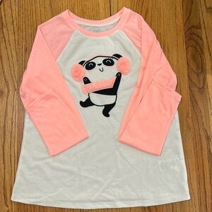 Wonder Nation long sleeve shirt w/ winter panda design. Size XL 14-16.